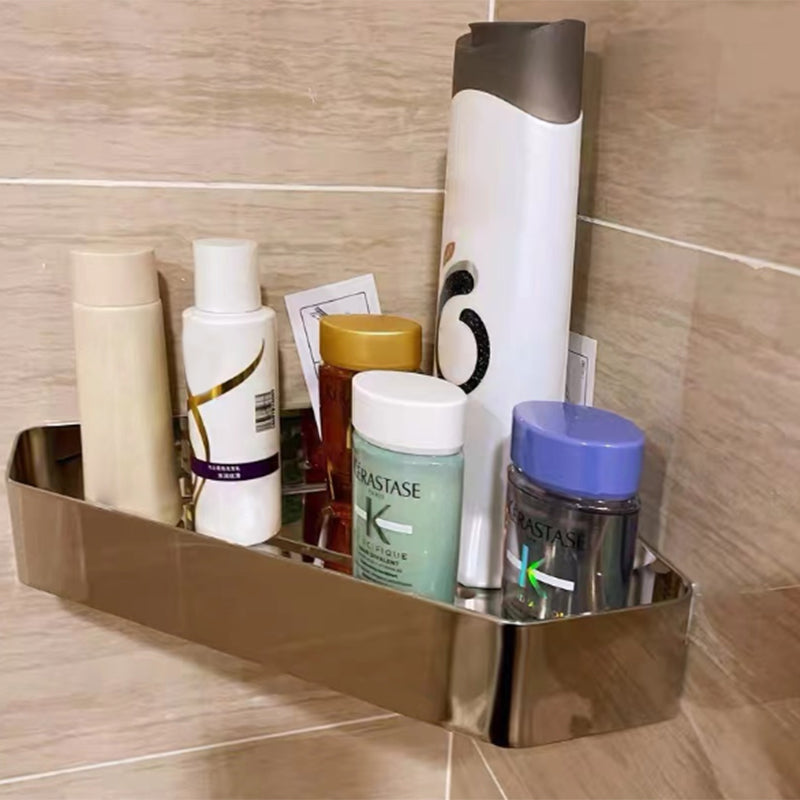 2-Piece Stainless Steel Bathroom Accessory Set 11.8" W Triangle Bath Shelf