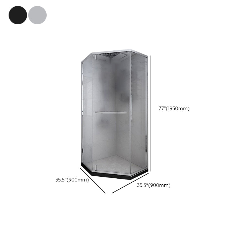 Neo-Angle 304 Stainless Steel Shower Enclosure with Single Door Handle