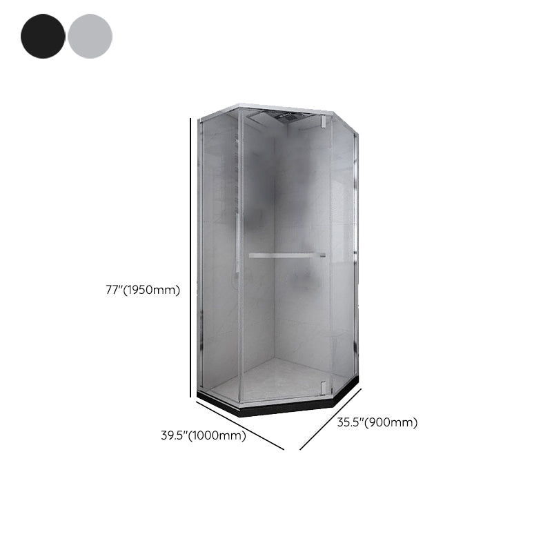 Neo-Angle 304 Stainless Steel Shower Enclosure with Single Door Handle