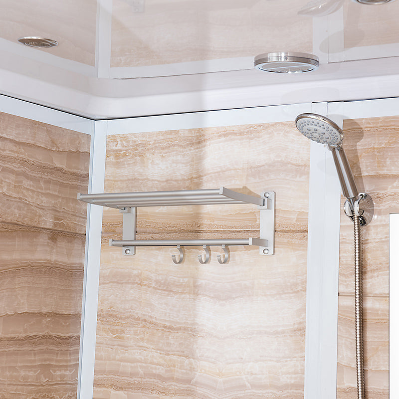 Single Sliding Shower Stall Rectangle Shower Stall with Towel Bar