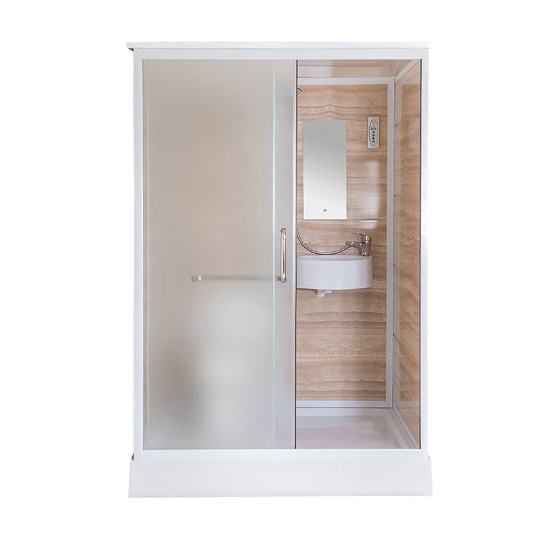 Single Sliding Shower Stall Rectangle Shower Stall with Towel Bar