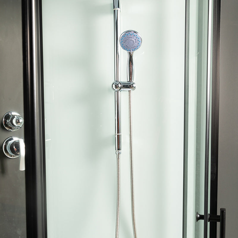 Rounded Shower Stall Double Sliding Shower Stall with Rain Shower