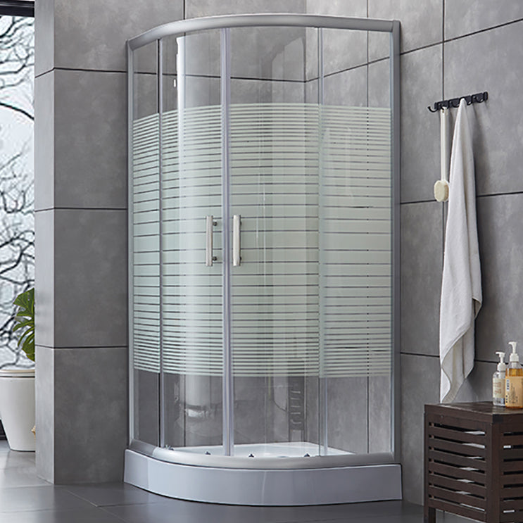 Double Sliding Shower Enclosure Semi-Frameless Corner Shower Enclosure