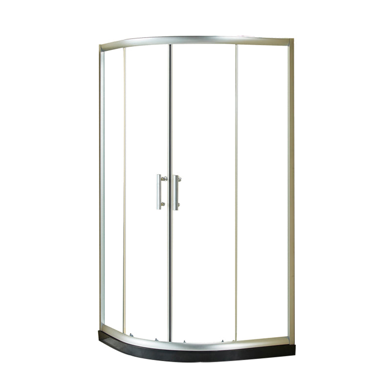 Double Sliding Shower Enclosure Semi-Frameless Corner Shower Enclosure