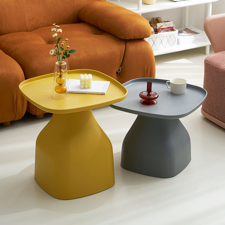 Pedestal Square Accent Side Table Tray Top Side End Snack Table