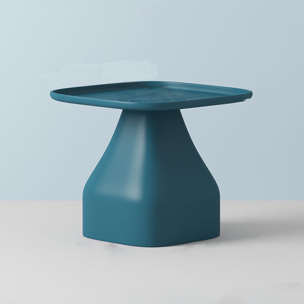 Pedestal Square Accent Side Table Tray Top Side End Snack Table