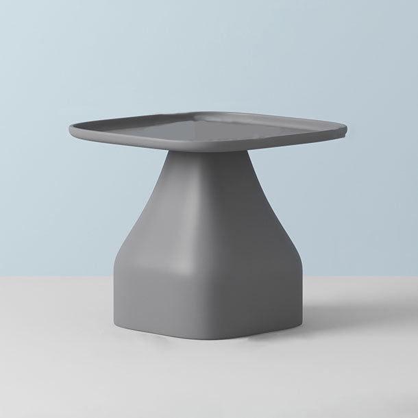 Pedestal Square Accent Side Table Tray Top Side End Snack Table