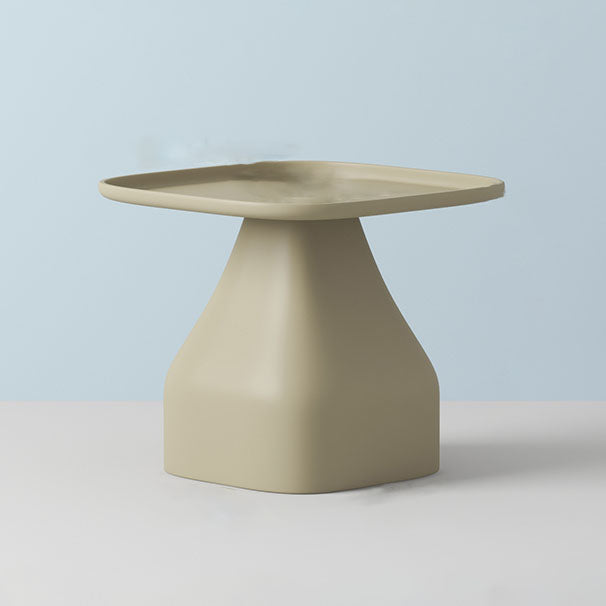 Pedestal Square Accent Side Table Tray Top Side End Snack Table