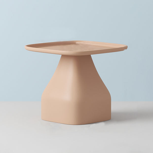 Pedestal Square Accent Side Table Tray Top Side End Snack Table