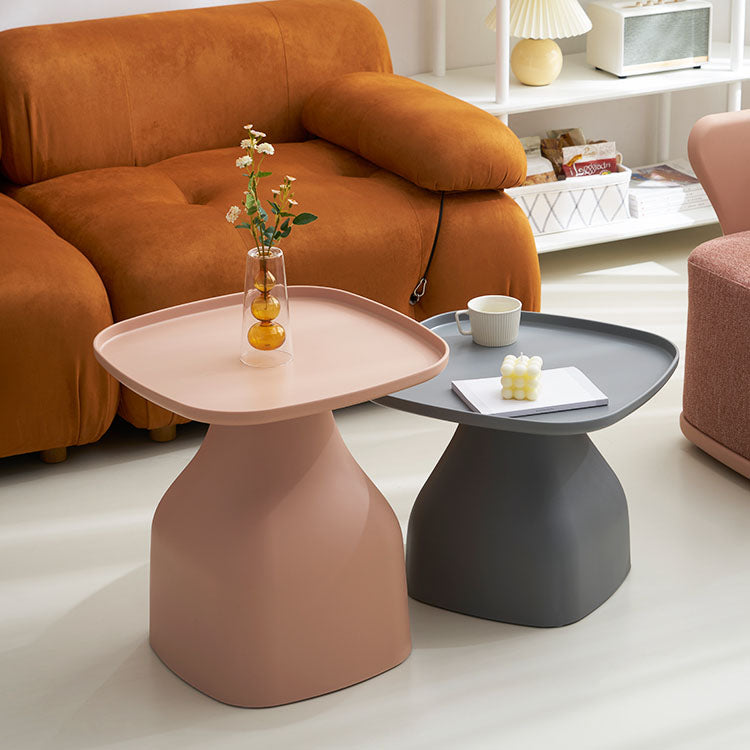 Pedestal Square Accent Side Table Tray Top Side End Snack Table