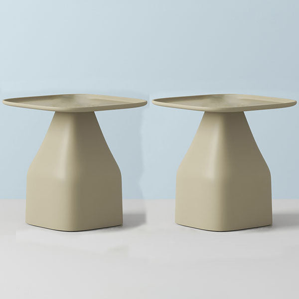 Pedestal Square Accent Side Table Tray Top Side End Snack Table