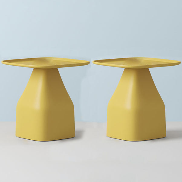 Pedestal Square Accent Side Table Tray Top Side End Snack Table