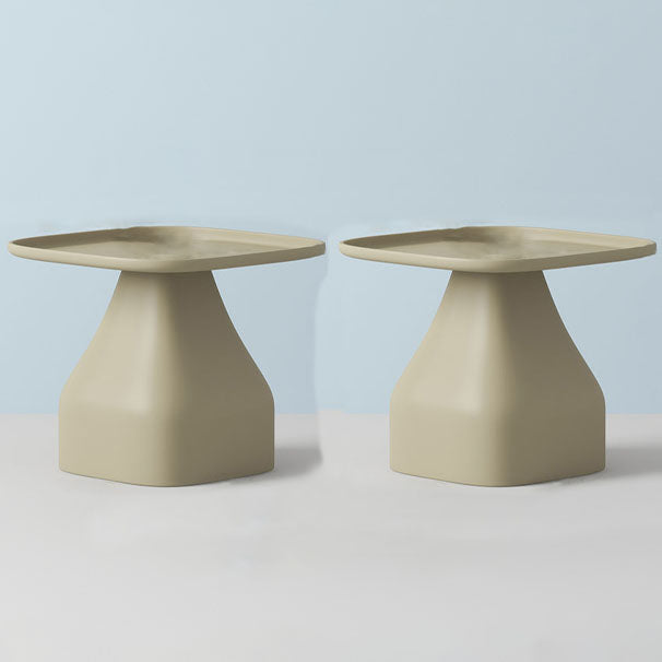 Pedestal Square Accent Side Table Tray Top Side End Snack Table