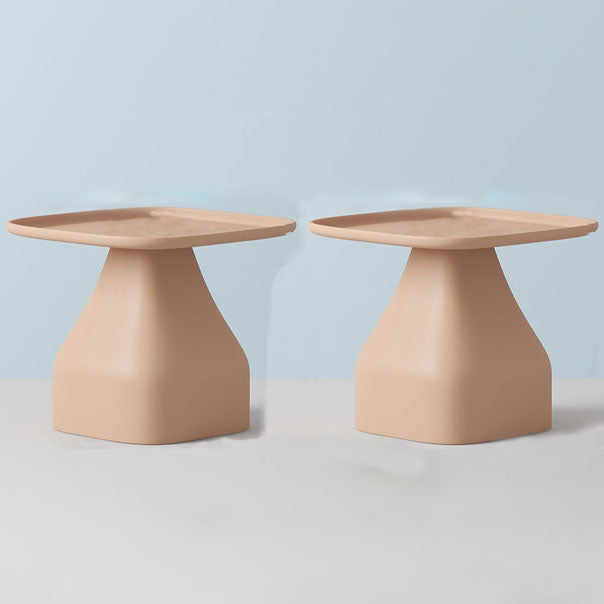 Pedestal Square Accent Side Table Tray Top Side End Snack Table