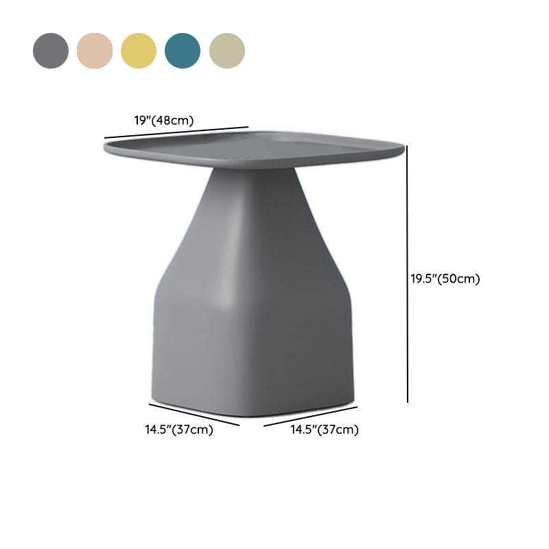 Pedestal Square Accent Side Table Tray Top Side End Snack Table