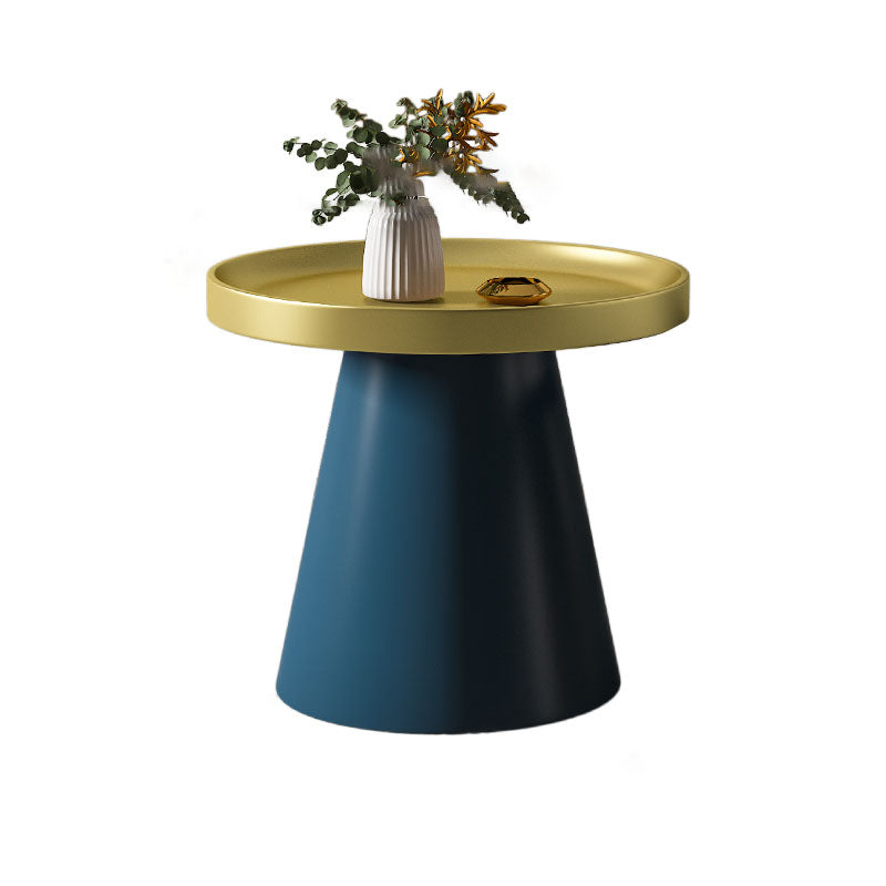 Metal Accent Side Table Table Pedestal Tray Top Side End Snack Table