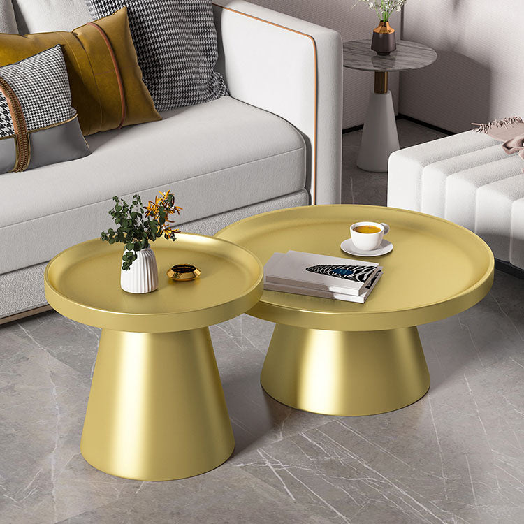 Metal Accent Side Table Table Pedestal Tray Top Side End Snack Table