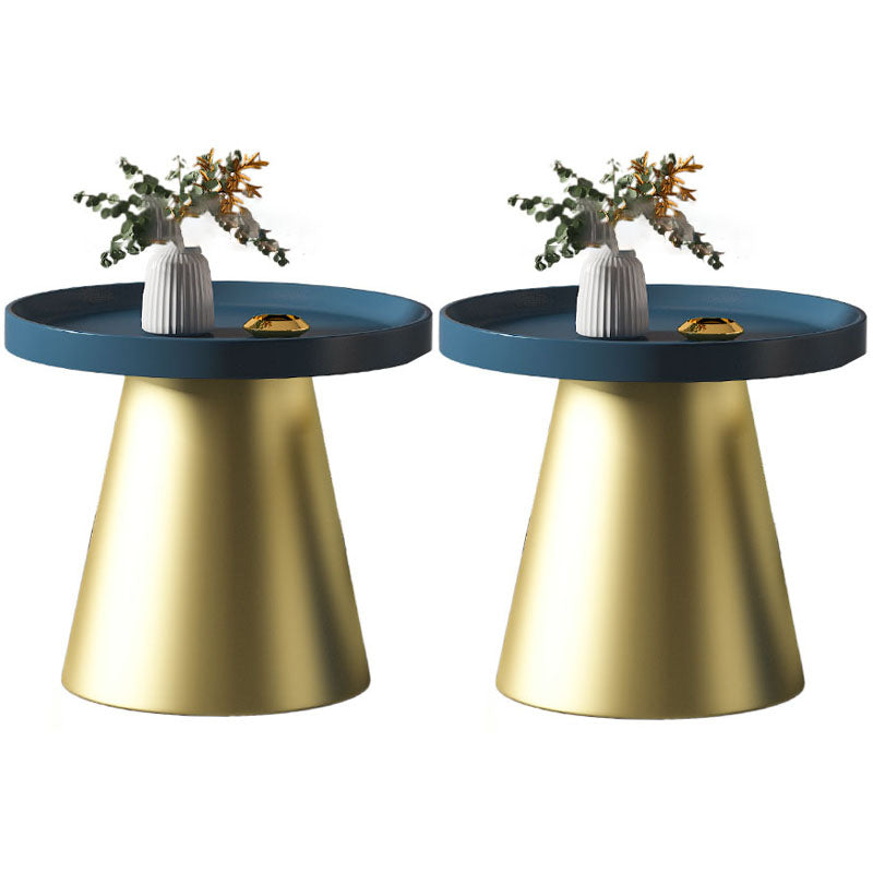 Metal Accent Side Table Table Pedestal Tray Top Side End Snack Table