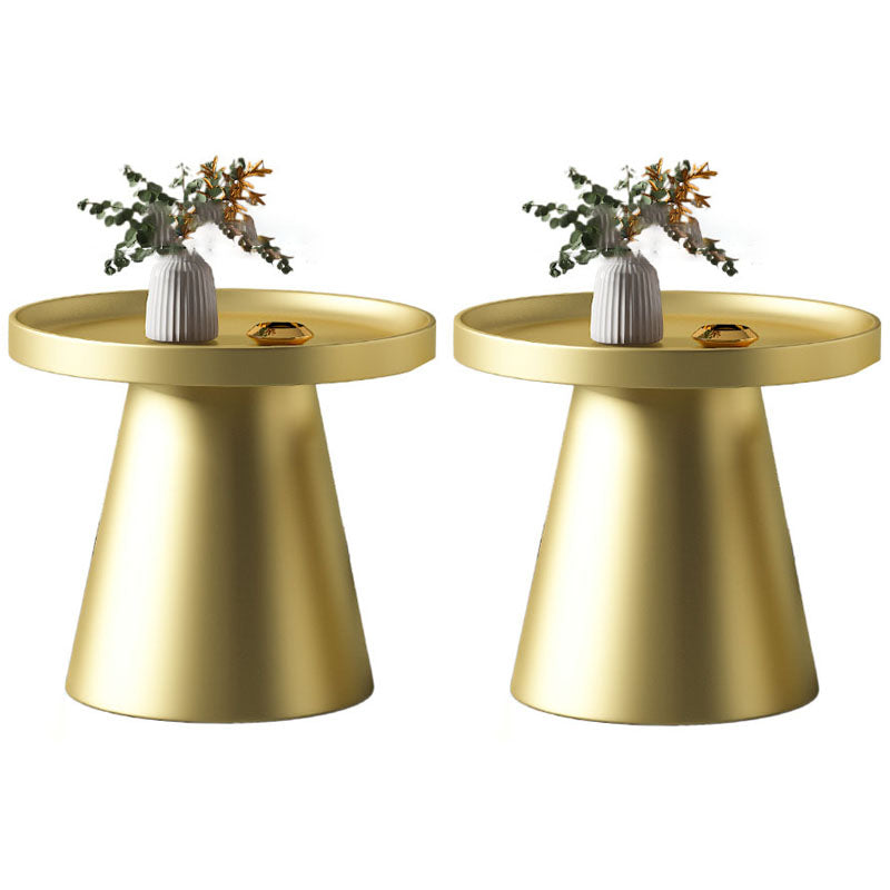 Metal Accent Side Table Table Pedestal Tray Top Side End Snack Table