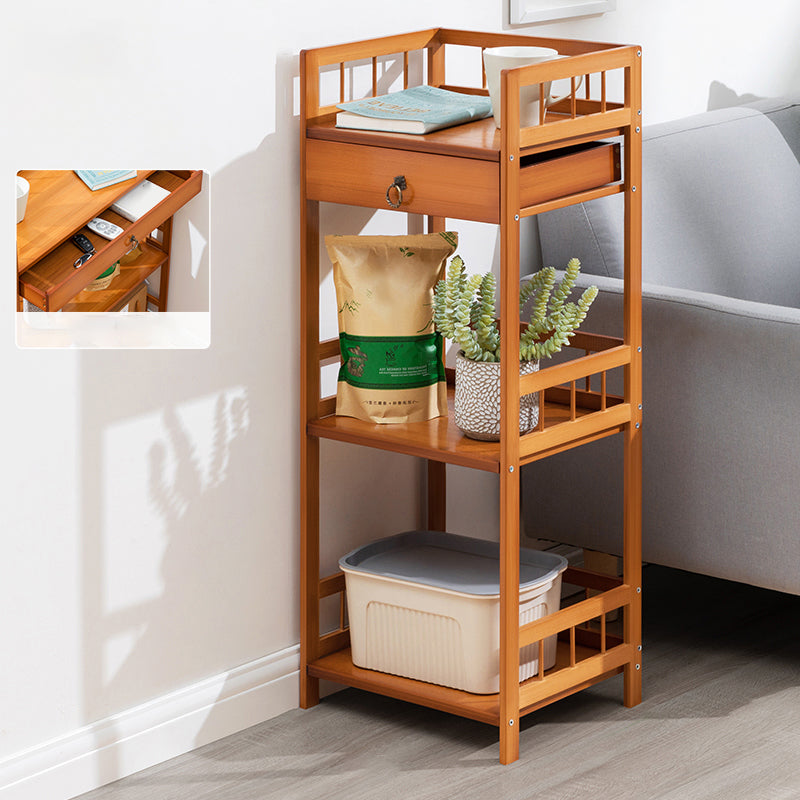 11" Wide Contemporary Corner Table Rectangular Accent Side Table with Storage