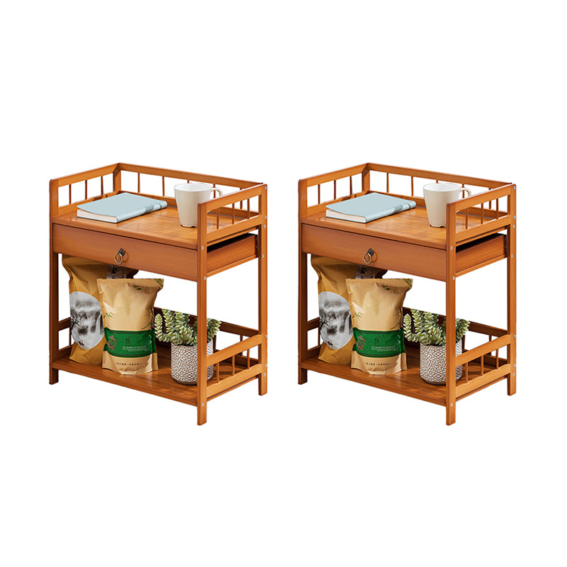 11" Wide Contemporary Corner Table Rectangular Accent Side Table with Storage