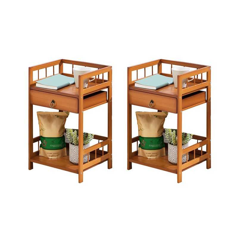 11" Wide Contemporary Corner Table Rectangular Accent Side Table with Storage