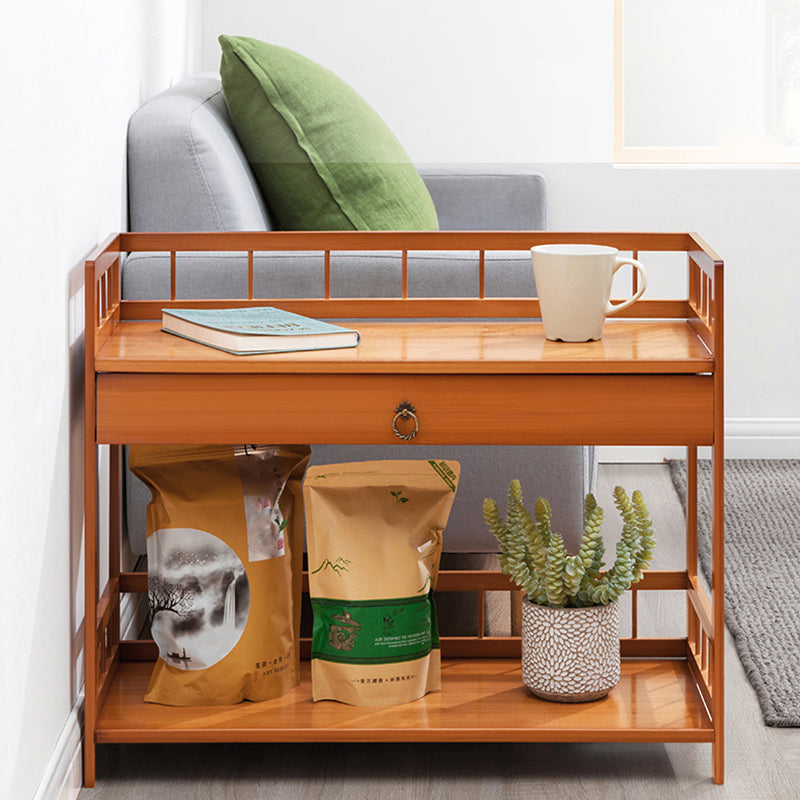 11" Wide Contemporary Corner Table Rectangular Accent Side Table with Storage