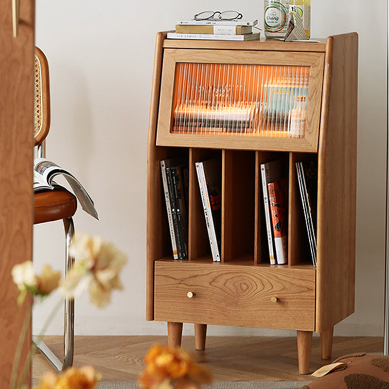 12" Wide Contemporary Corner Table Solid Wood 4 Legs Side Table