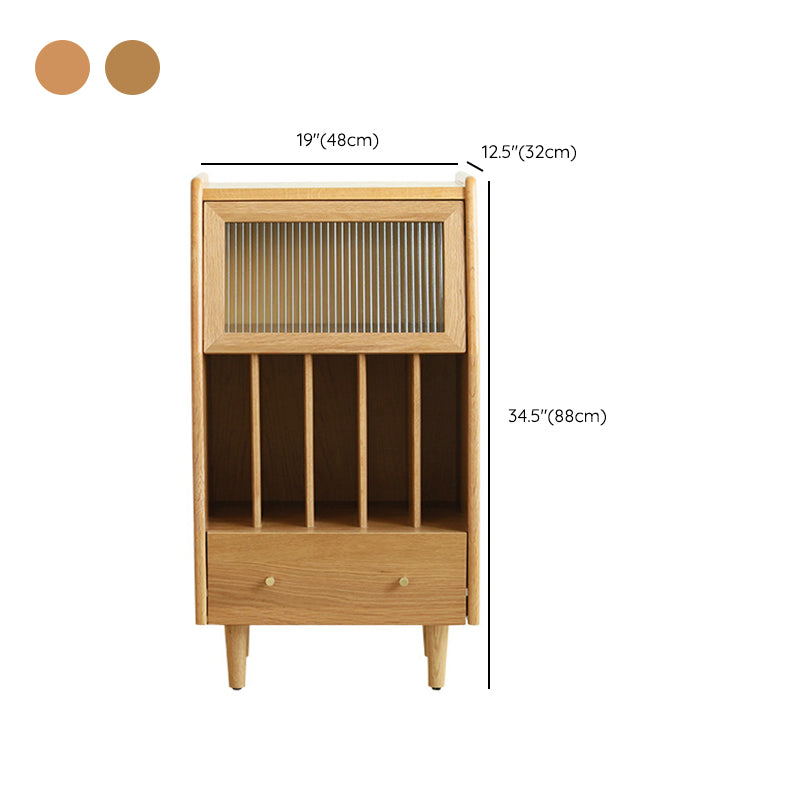 12" Wide Contemporary Corner Table Solid Wood 4 Legs Side Table