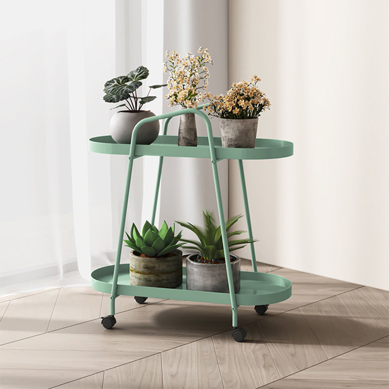 11" Wide Contemporary Corner Table Metal Double Tier End Table