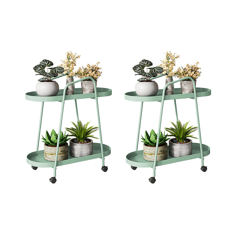 11" Wide Contemporary Corner Table Metal Double Tier End Table