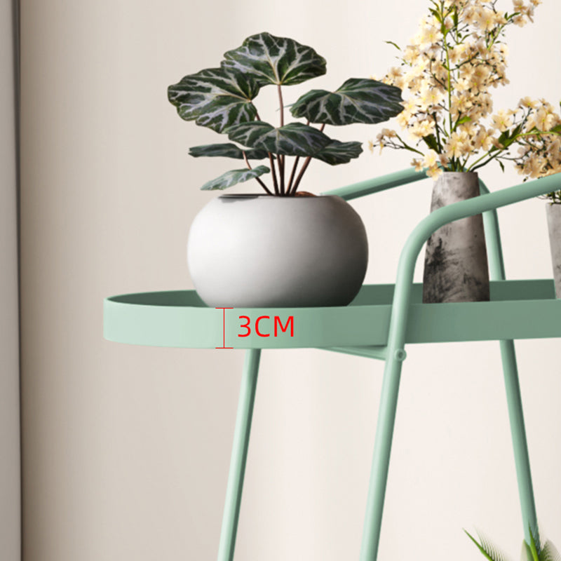 11" Wide Contemporary Corner Table Metal Double Tier End Table