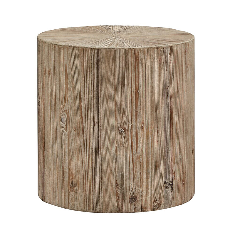 Rustic Corner Table Solid Wood Round Distressed Accent Side Table