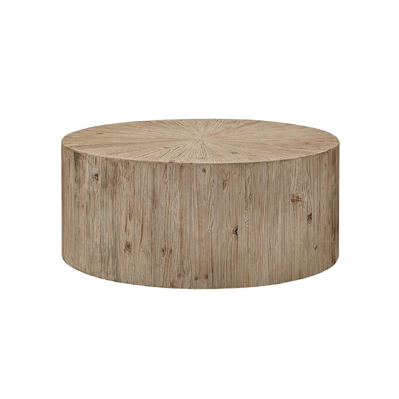 Rustic Corner Table Solid Wood Round Distressed Accent Side Table