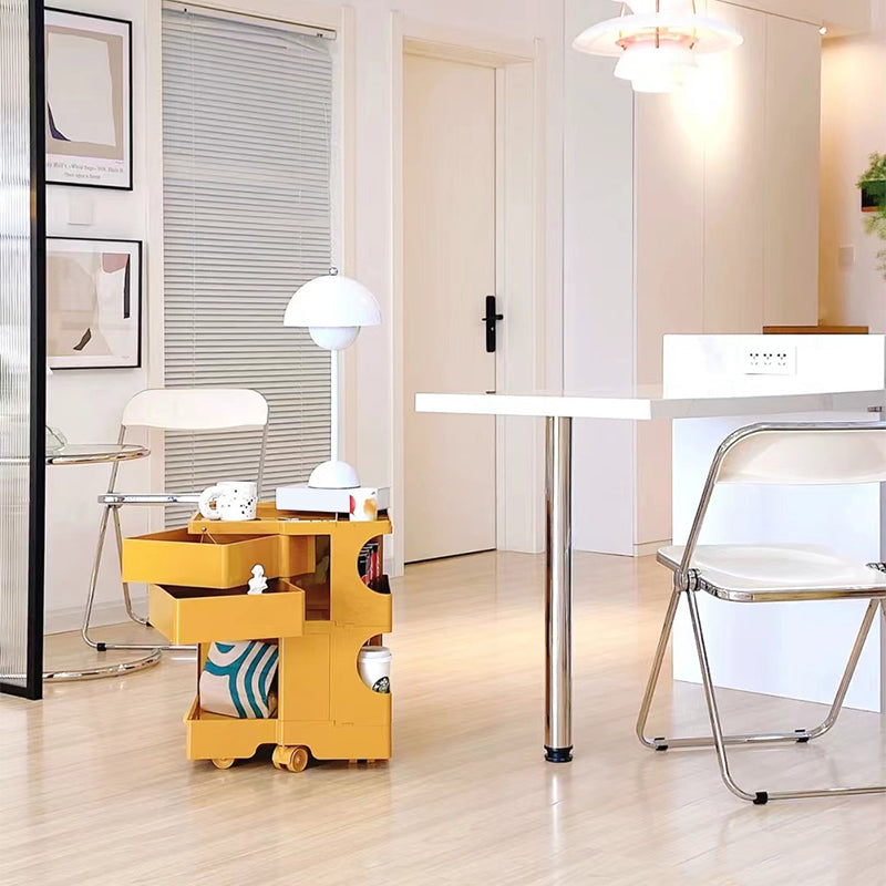 Modern Accent Side Table Square Metal Living Room Corner Table