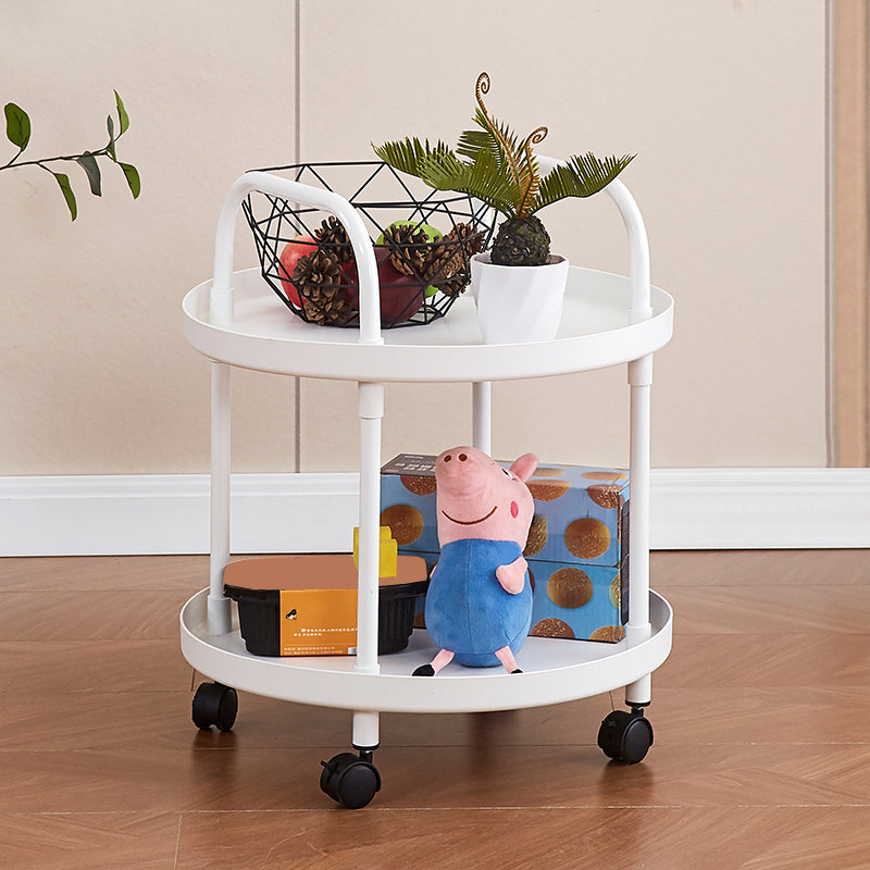 Modern Accent Side Table Round Metal Living Room Corner Table