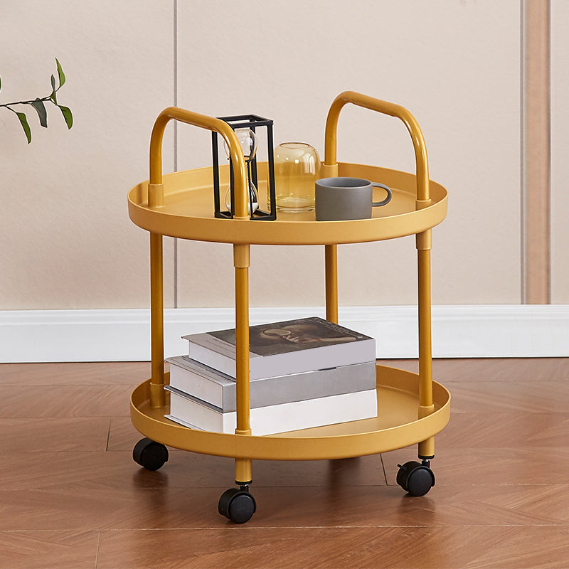 Modern Accent Side Table Round Metal Living Room Corner Table