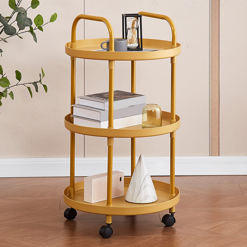 Modern Accent Side Table Round Metal Living Room Corner Table