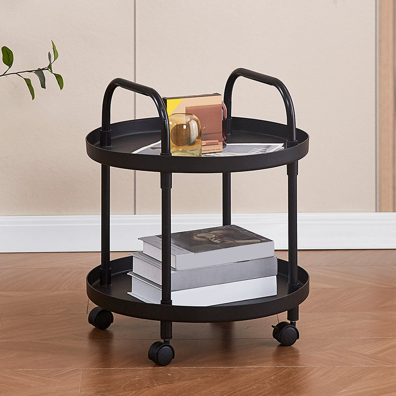 Modern Accent Side Table Round Metal Living Room Corner Table