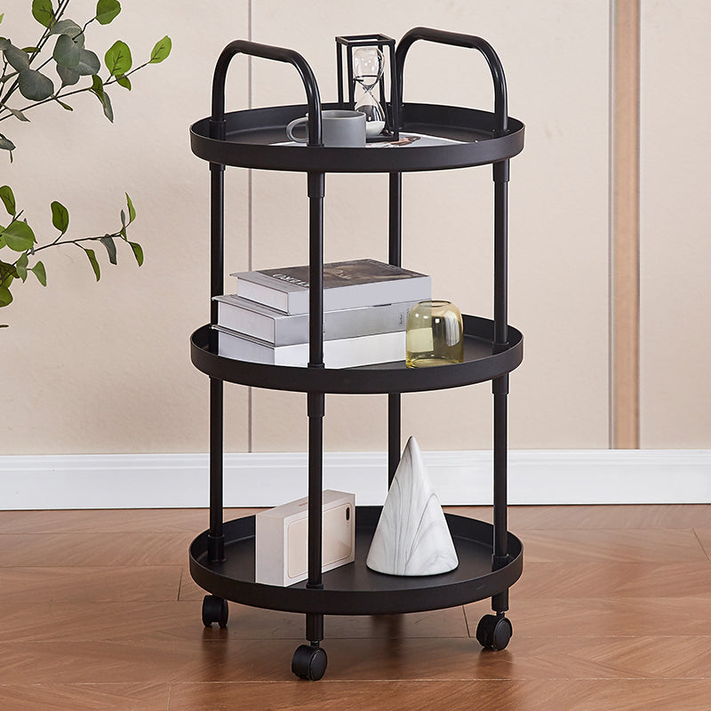 Modern Accent Side Table Round Metal Living Room Corner Table