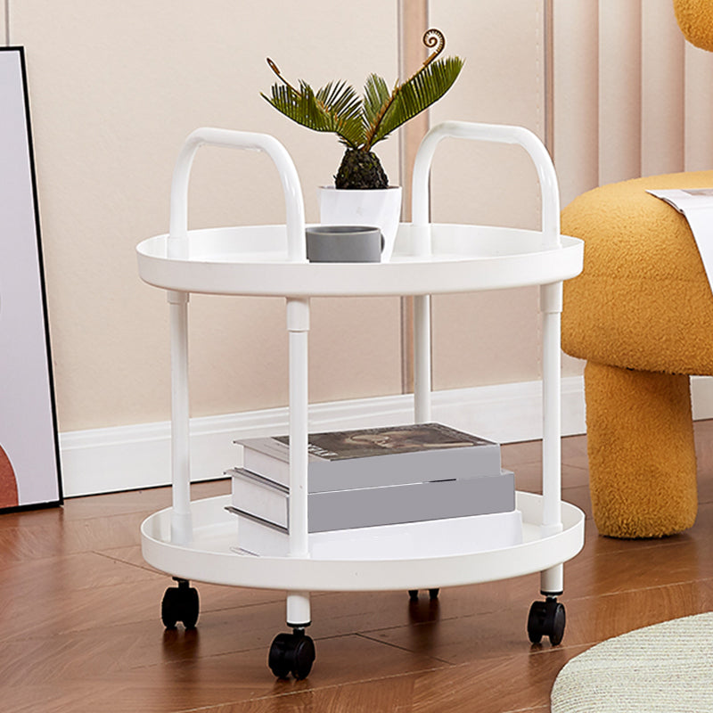 Modern Accent Side Table Round Metal Living Room Corner Table