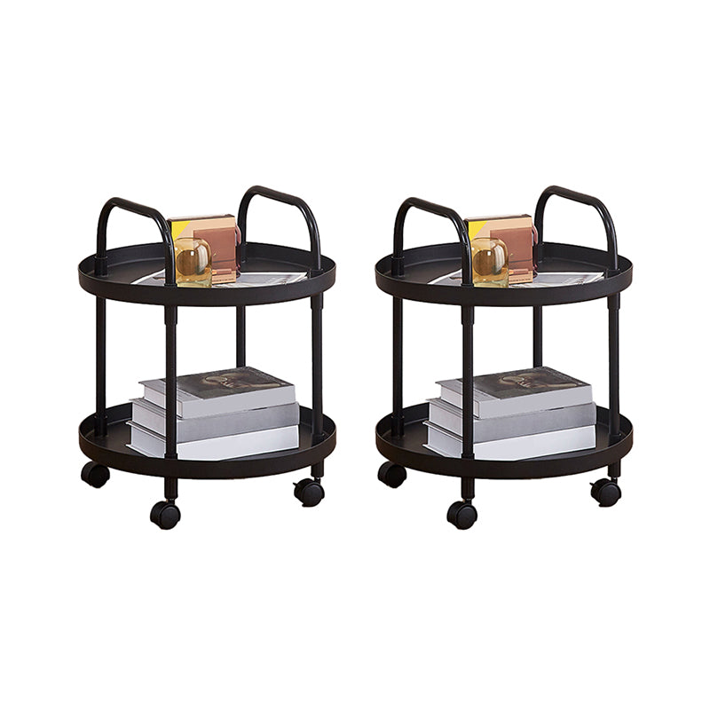 Modern Accent Side Table Round Metal Living Room Corner Table
