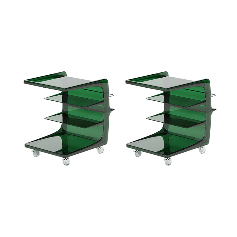 16.1" Wide Contemporary Metal Accent Side Table for Living Room