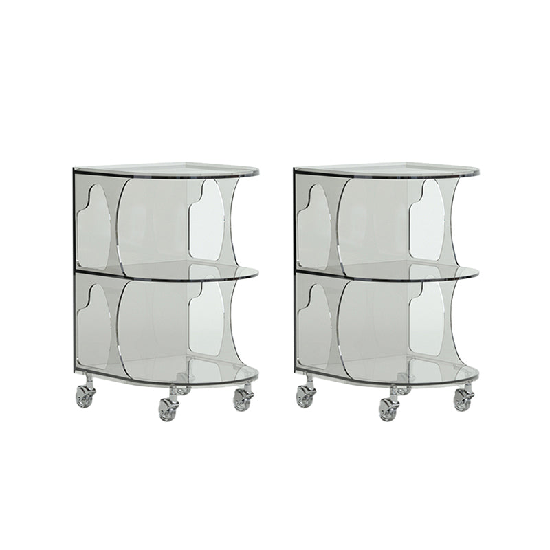 16.1" Wide Contemporary Metal Accent Side Table for Living Room