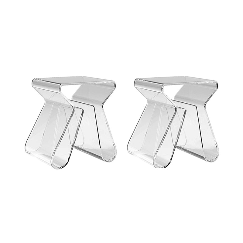 Ultra-Modern Side Table Acrylic Pedestal Accent Side Table for Living Room