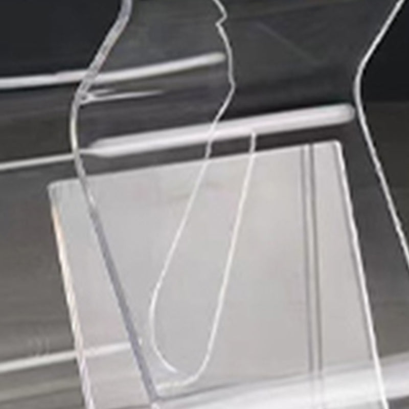 Ultra-Modern Side Table Acrylic Pedestal Accent Side Table for Living Room