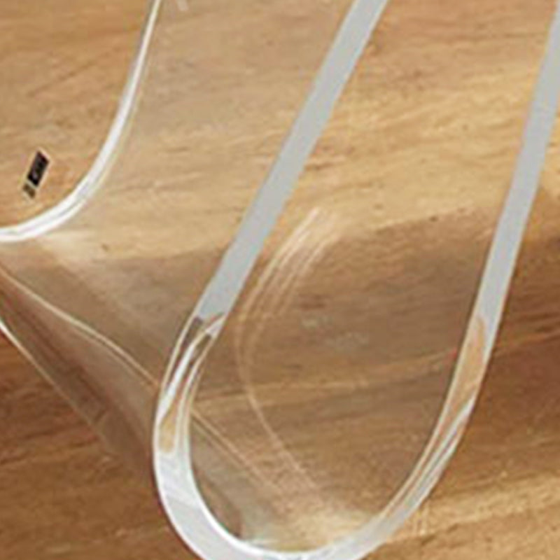 Ultra-Modern Side Table Acrylic Pedestal Accent Side Table for Living Room