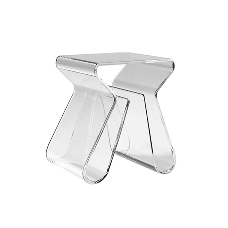 Ultra-Modern Side Table Acrylic Pedestal Accent Side Table for Living Room