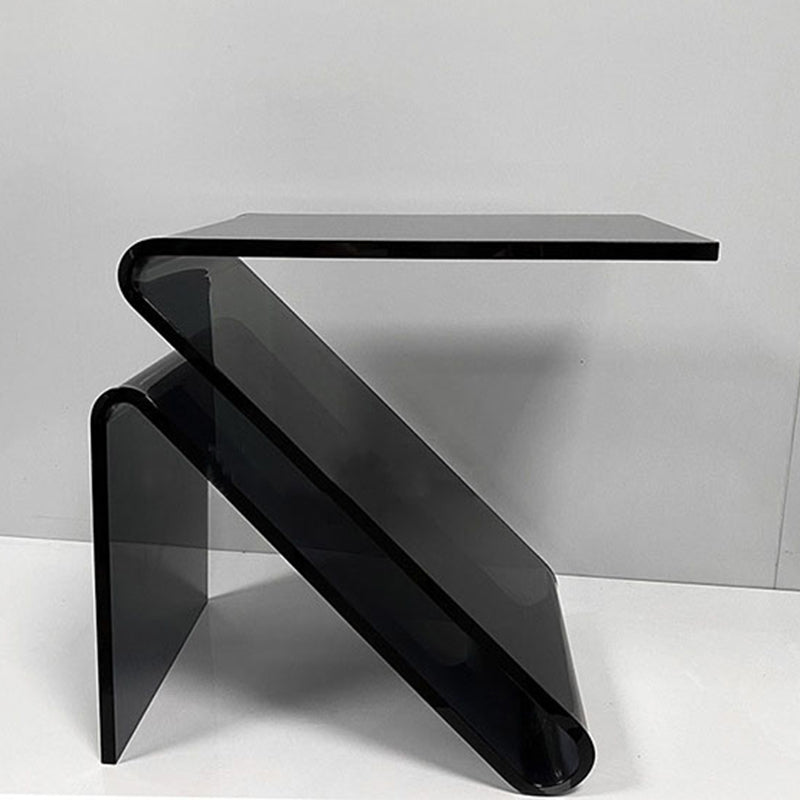 Ultra-Modern Side Table Acrylic Pedestal Accent Side Table for Bedroom