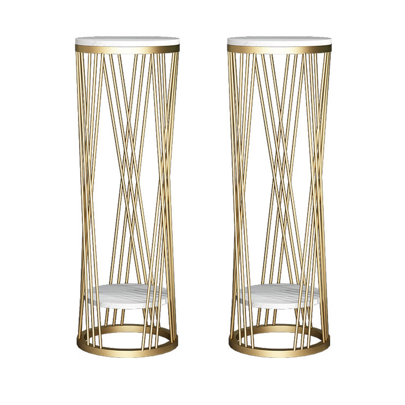 Mid-Century Contemporary Solid Marble Round/Square Frame Living Room Side End Table